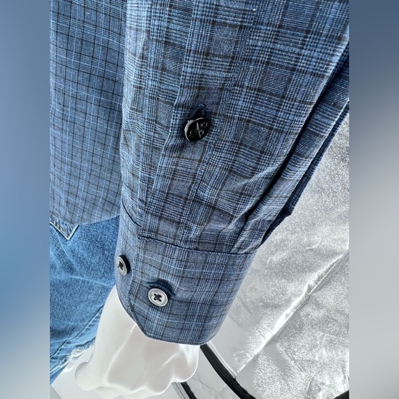 NWT John Varvatos Star USA Trim Fit Plaid Dress Shirt - Picture 11 of 16
